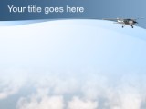 Single Engine Plane PowerPoint Template text slide design