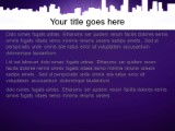 Downtown View Purple PowerPoint Template text slide design