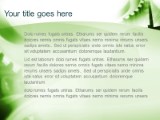 Factory Gears Green PowerPoint Template text slide design