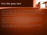 Utility Guy Orange PowerPoint Template text slide design