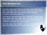 Bullseye Blue color pen PowerPoint Template text slide design