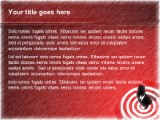 Bullseye Red color pen PowerPoint Template text slide design