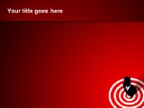 Bullseye Red PowerPoint Template text slide design