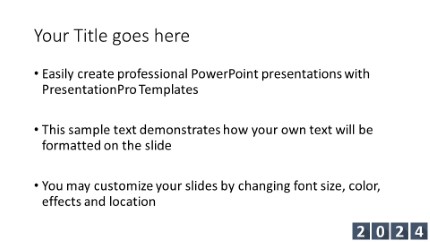 2024 Annual Report Blue Widescreen PowerPoint Template text slide design