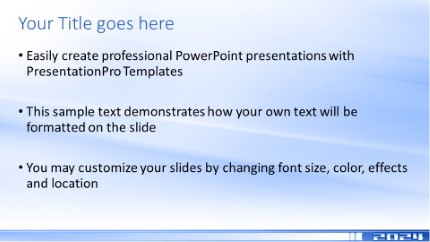 2024 Block Blue Widescreen PowerPoint Template text slide design