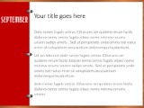 September Red PowerPoint Template text slide design