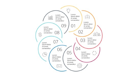 Steps Circles 21 PowerPoint Infographic pptx design