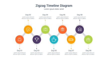 Zigzag 036 PowerPoint Infographic pptx design