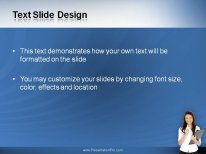 Asian Lady with Clipboard PowerPoint Template text slide design