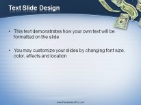 Falling Bills PowerPoint Template text slide design