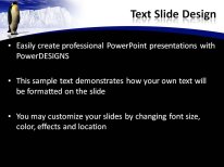 Animals Penguin PowerPoint Template text slide design