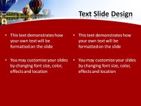 Leisure Hot Air Balloon PowerPoint Template text slide design