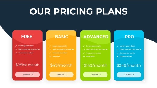 Pricing Table 14 PowerPoint Infographic pptx design