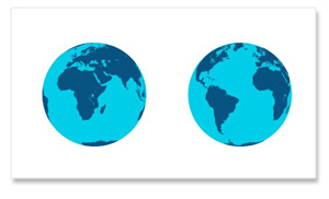 vector globes for PowerPoint