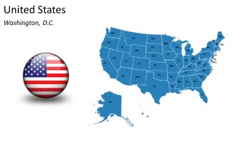 PowerPoint Country Map USA
