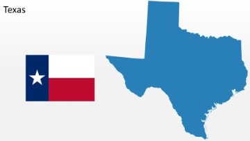 PowerPoint US State Texas Map