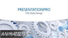 Working Gears Curve Widescreen PPT PowerPoint Animated Template Background