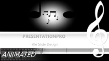 Music Notes 0190 Widescreen PPT PowerPoint Animated Template Background