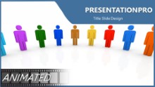 Animated Team Circle B Widescreen PPT PowerPoint Animated Template Background