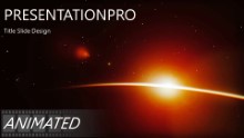 Planet Sunrise Widescreen PPT PowerPoint Animated Template Background