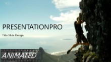 The Rock Climber Widescreen PPT PowerPoint Animated Template Background