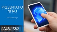 Mobile World Animated Widescreen PPT PowerPoint Animated Template Background