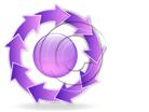 Download arrowcycle a 9purple PowerPoint Graphic and other software plugins for Microsoft PowerPoint