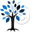 Symbollic Tree Blue PPT PowerPoint picture photo