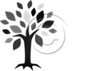 Symbollic Tree Gray PPT PowerPoint picture photo