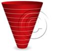 Download cone down 10red PowerPoint Graphic and other software plugins for Microsoft PowerPoint