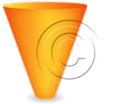 Download cone down 1orange PowerPoint Graphic and other software plugins for Microsoft PowerPoint