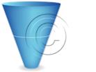 Download cone down 2light blue PowerPoint Graphic and other software plugins for Microsoft PowerPoint