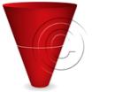 Download cone down 2red PowerPoint Graphic and other software plugins for Microsoft PowerPoint