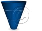 Download cone down 3blue PowerPoint Graphic and other software plugins for Microsoft PowerPoint