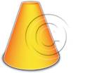 Download cone up 1orange PowerPoint Graphic and other software plugins for Microsoft PowerPoint