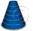 Download cone up 6blue PowerPoint Graphic and other software plugins for Microsoft PowerPoint