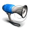 Download megaphone blue PowerPoint Graphic and other software plugins for Microsoft PowerPoint