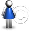 Download 3d woman blue PowerPoint Graphic and other software plugins for Microsoft PowerPoint