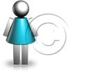 Download 3d woman cyan PowerPoint Graphic and other software plugins for Microsoft PowerPoint