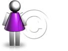 Download 3d woman purple PowerPoint Graphic and other software plugins for Microsoft PowerPoint