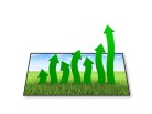 PowerPoint Image - 3D Arrows Grass Square