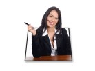 PowerPoint Image - 3D Business Communication Woman Square