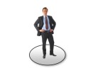 PowerPoint Image - 3D Business Man Standing 01 Circle