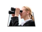 PowerPoint Image - 3D Business Woman Binoculars Square