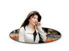 PowerPoint Image - 3D Business Woman Communication Circle