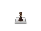 PowerPoint Image - 3D Chess Pawn Dark Square