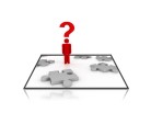 PowerPoint Image - 3D Confused Puzzles Square