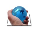 PowerPoint Image - 3D Globe Hand Square