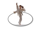PowerPoint Image - 3D Karate Woman Kick Circle