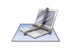 PowerPoint Image - 3D Laptop Security Square